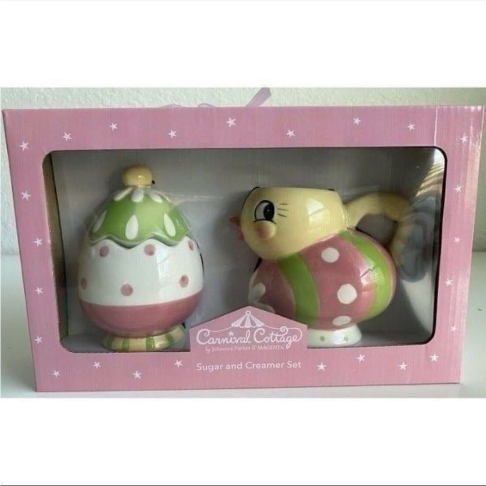 Carnival Cottage New In Box Sugar and Creamer Set